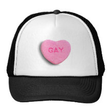 Gay Candy Heart Trucker Hats