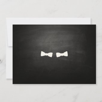 Gay Chalkboard Wedding Two Grooms Silhouettes Invitation Zazzle