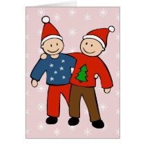 Gay Christmas Couple Cards