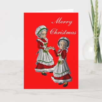 Gay Couple (female) Christmas Card