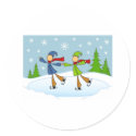 gay couple ice skating stickers