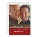 Gay Couple Save the Date Wedding Announcements invitations