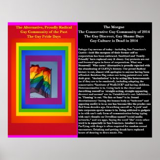 Gay Culture is Dead in 2014 - Rainbow Flag Poster