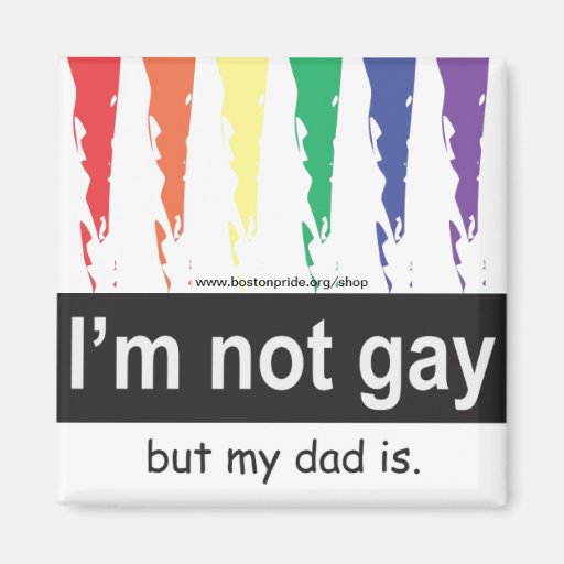 Gay Dad Magnet Square