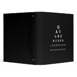 Gay Eye Chart  (Pickup Line) binders
