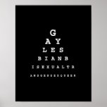 Gay Eye Chart  (Pickup Line) Print