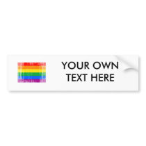GAY FLAG DISTRESSED -.png Bumper Sticker