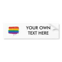 GAY FLAG DRIPPING BUMPER STICKERS