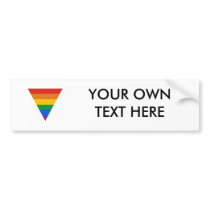 GAY FLAG TRIANGLE BUMPER STICKERS