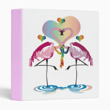 Gay Flamingos Binder