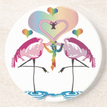 Gay Flamingos Coaster