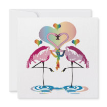 Gay Flamingos Invitations by Azodnem Gay Flamingos Invitations