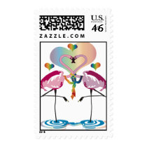 Gay Flamingos Postage Stamps