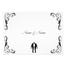 Gay Groom and Groom Wedding Invite