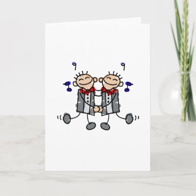 Gay Grooms first dance Greeting Cards