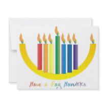 Gay Hanukka invitations