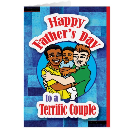 Gay Happy Fathers Day Gay Couple 01 Card Zazzle