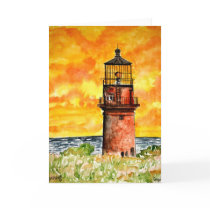 gay head lighthouse marthas vineyard Card