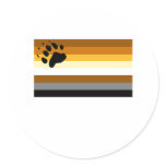 Gay Humor bear pride flag stickers