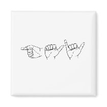 Gay in Sign Language .png Refrigerator Magnet