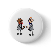 Gay Interracial Couple Buttons