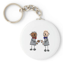 Gay Interracial Couple Keychains