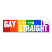 GAY is the new STRAIGHT RAINBOW Bumper Stickers