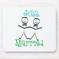 Gay Just Married mousepads