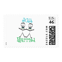 Gay Just Married Stamps