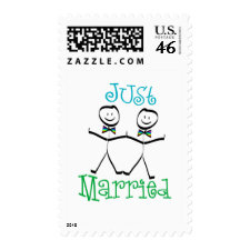 Gay Just Married Stamps