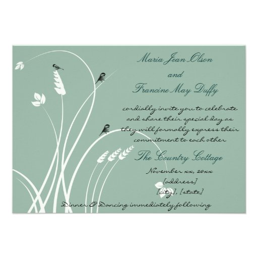 Gay Lesbian Elegant Wedding Invitation