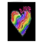 Gay Lesbian Rainbow Heart "Love" Card