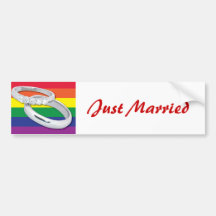 Gay Lesbian Wedding Bumper Sticker