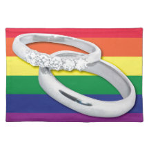 Gay Lesbian Wedding Place Mat