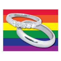 Gay Lesbian Wedding Postcard