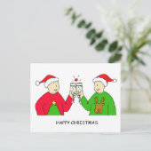 Gay Male Couple Happy Christmas Holiday Postcard Zazzle