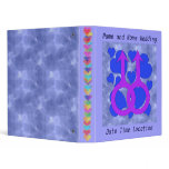 Gay Male Marriage Hearts Vinyl Binder