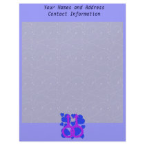 Gay Male Marriage Hearts Letterhead Design