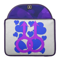 Gay Male Marriage Hearts Sleeves For Macbook Pro