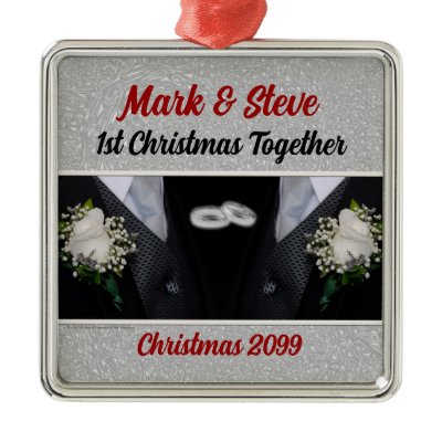 Gay Marriage 1st Christmas Ornament