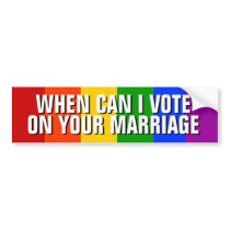 GAY MARRIAGE BUMPER STICKER