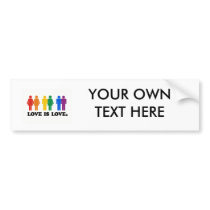 GAY MARRIAGE FLAG BUMPER STICKER