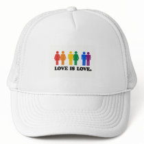 GAY MARRIAGE FLAG TRUCKER HATS