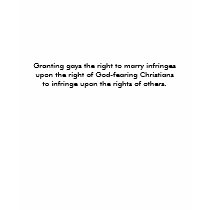 Gay Marriage Infringes t-shirts