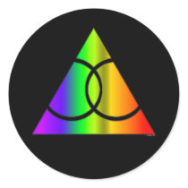 Gay Marriage Rainbow Triangle stickers