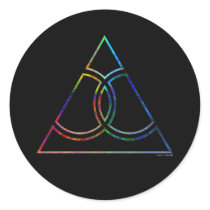 Gay Marriage Rainbow Wedding Rings Triangle stickers