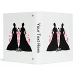 Gay Marriage Two Brides Pink Vinyl Binder