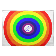 Gay Men Round Rainbow Placemat