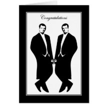 Gay Men Wedding Congratulations Commitment Male Greeting Cards