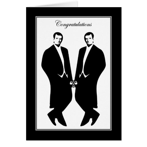 Gay Men Wedding Congratulations Commitment Male Greeting Card Zazzle